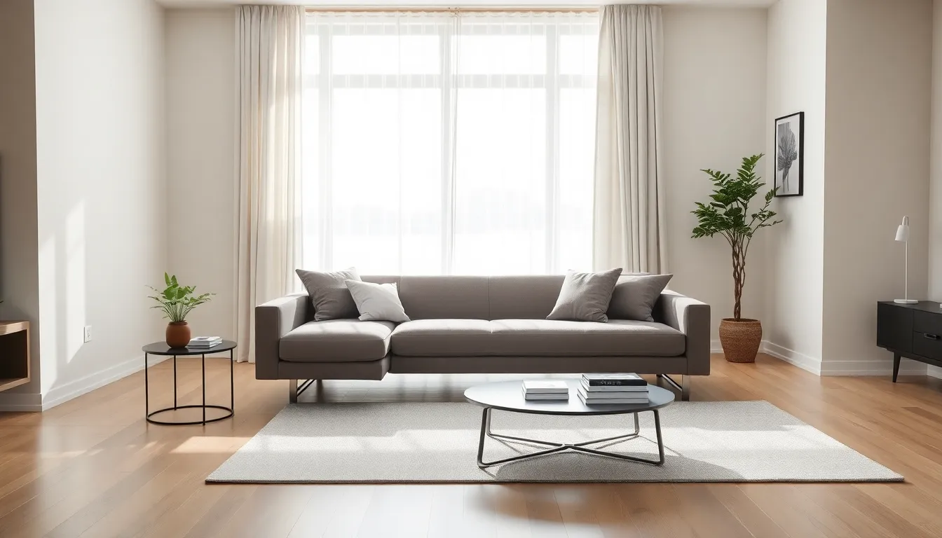 modern space-saving couch in a stylish living room.